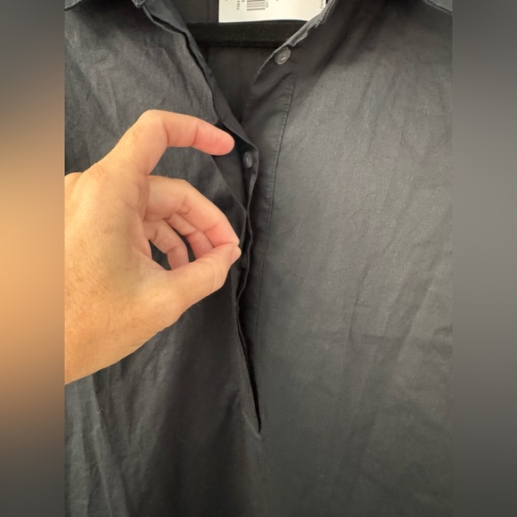 Old Navy Mini Swing Shirt Dress in Black 100% Cotton Large Tall - Picture 6 of 12